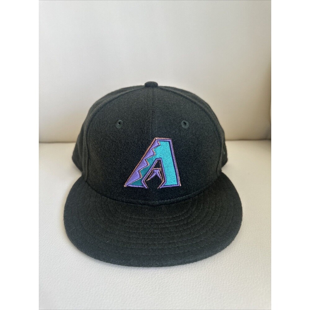 New Era 59FIFTY Arizona Diamondbacks Wool Fitted Hat Cap Black MLB Size 7 1/2